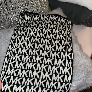 Michael Kors Monogram Black and White Scarf